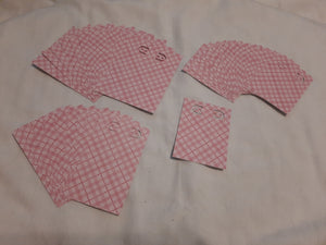 Display Card - 2.5x3-3.25x4 - 40pcs - Pink Argyle