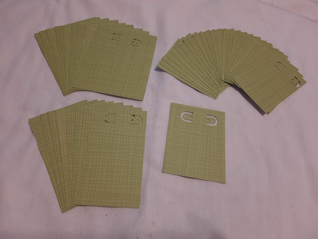 Display Card - 2.5x3-3.25x4 - 42pcs - Green Stripe