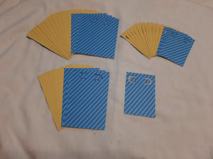 Display Card - 2x3-3x4 - 40pcs - Blue Stripes & Yellow Dots