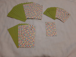 Display Card - 2x3-3x4 - 40pcs - Green Dots & Colorful Dots