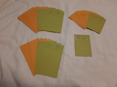 Display Card - 2x3-3x4 - 40pcs - Green Dots & Yellow Orange X's