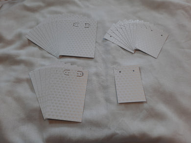 Display Card - 2x3-3x4 - 30pcs - White w/ Pearl Hearts
