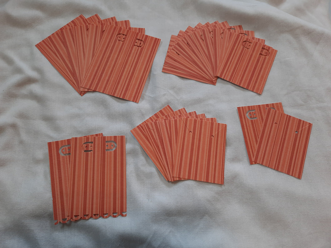 Display Card - 2.5x3-3.25x4 - 28pcs - Stripes, Oranges