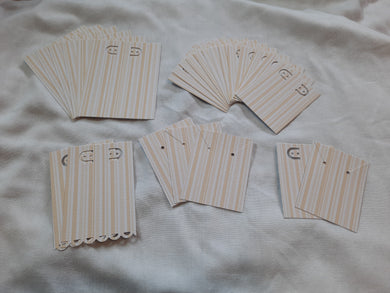 Display Card - 2.5x3-3.25x4 - 28pcs - Stripes, Ivory