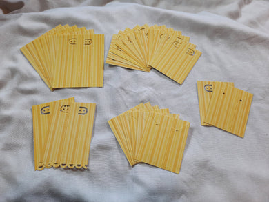 Display Card - 2.5x3-3.25x4 - 28pcs - Stripes, Yellow