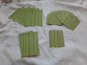 Display Card - 2.5x3-3.25x4 - 28pcs - Stripes, Green