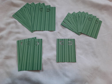 Display Card - 2.5x3-3.25x4 - 28pcs - Stripes, Dark Green