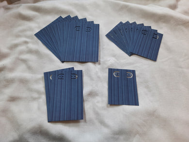 Display Card - 2.5x3-3.25x4 - 28pcs - Stripes, Dark Blue
