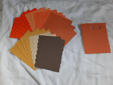 Display Card - 3.5x4.5 - 58pcs - Oranges & Browns