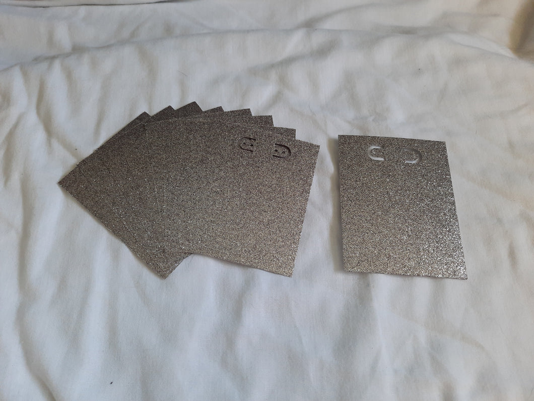 Display Card - 3.5x4.25 - 20pcs - Glitter Silver