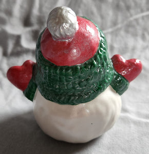 Ceramics Decoration - Christmas, Holiday - Snowman w/Hat & Scarf