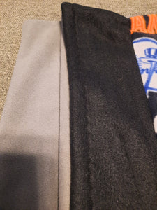 Licensed Pillowcase - MLB All Teams Logos Navy Fleece w/Black Fleece::Grey Fleece
