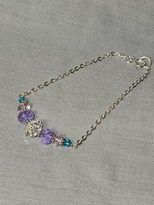 Kid Bracelet - Clear Crystal, Lilac Purple Crystal, Pale Pink Crystal, Turquoise Crystal