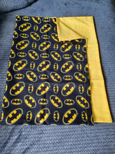 Licensed Pillowcase - DC Batman, Classic Yellow Logo on Black Cotton::Yellow Cotton