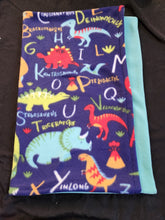 Pillowcase - Dinosaurs & Names on Navy Fleece