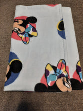 Licensed Pillowcase - Disney's Mickey and Minnie in Colorful Circles on Light Blue Fleece