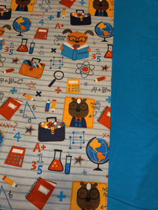 Receiving Blanket - Science & Math Geek Flannel::Bright Blue Flannel