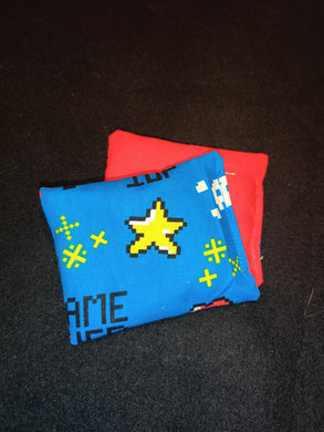 HAND WARMER PAIR (Large-Adults) - Gamer Blue Cotton::Red Cotton