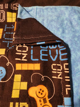 Pillowcase - Gamer Block Flannel::Turquoise Flannel w/Black Flannel
