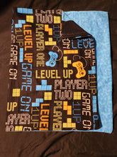 Pillowcase - Gamer Block Flannel::Turquoise Flannel w/Black Flannel