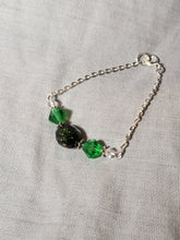Kid Bracelet - Goldstone Green Crystal, Green Crystal, Clear Crystal