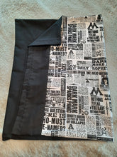 Licensed Pillowcase - Harry Potter Newspaper Print Cotton w/Black Cotton::Black Cotton