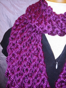 Knit Infinity Scarf - Purple