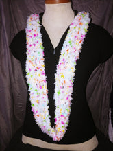 KIDS Knit Infinity Scarf - White and Neon