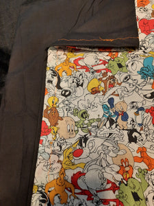 Licensed Pillowcase - Looney Tunes, Characters Black and White and Color Cotton::Black Cotton