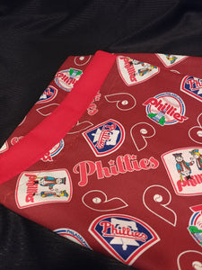 Licensed Pillowcase - MLB Philadelphia Phillies 'Cooperstown' Burgundy Cotton::Red Cotton