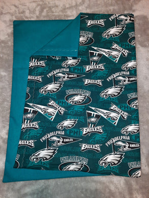 Licensed Pillowcase - NFL Philadelphia Eagles Pennant Flag Cotton::Teal Cotton