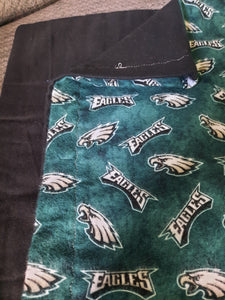 Licensed Pillowcase - NFL Philadelphia Eagles Tie-Dye Flannel::Black Flannel