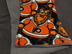 Licensed Pillowcase - NHL Philadelphia Flyers Gritty Fleece::Dark Grey Fleece