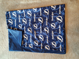 Licensed Pillowcase - NHL Tampa Bay Lightning Logo Blue Cotton::Blue Cotton