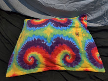 Large Pet Bed - Tie-Dye, Rainbow Fleece