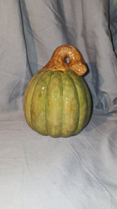 Ceramic Thanksgiving / Fall Decoration - Pumpkin, Small & Round