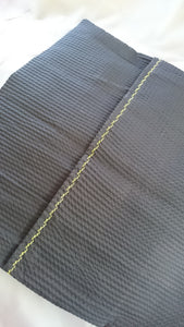 Throw Pillow Cover - 18x18 - Batman Yellow Logo Black Cotton::Crinkle Black Cotton
