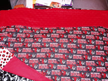 Licensed Pillowcase - The Walking Dead Logo Cotton w/Red Bumpy::Red Flannel w/Red & Black Dots Cotton