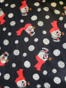 Throw Blanket - Frosty the Snowman on Black Fleece::Matching