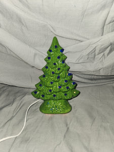 Ceramic Holiday / Christmas Decoration - Tree, Mantle: Medium; Lighted