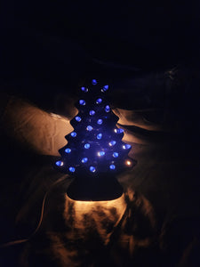 Ceramic Holiday / Christmas Decoration - Tree, Mantle: Medium; Lighted